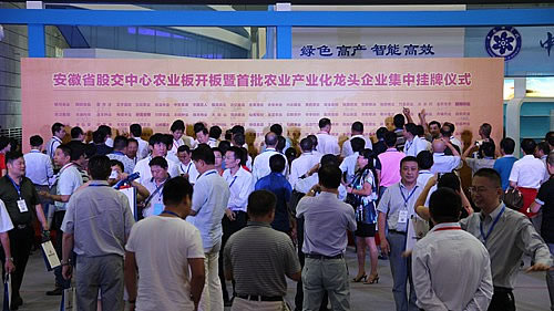 掛牌企業在掛牌企業簽名墻上簽名留念