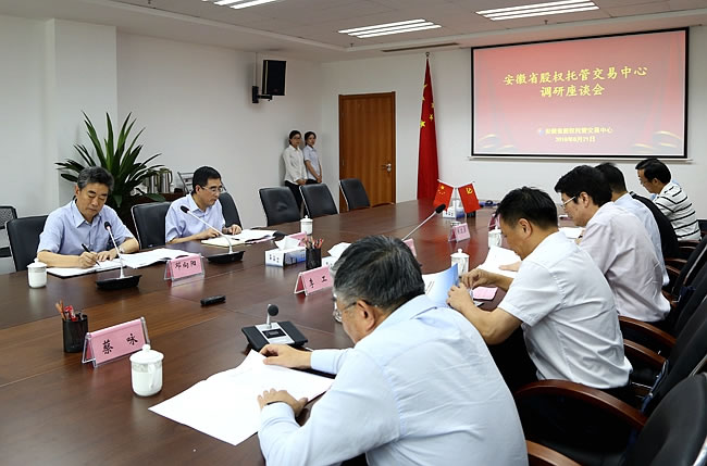 鄧向陽蒞臨安徽省股權托管交易中心